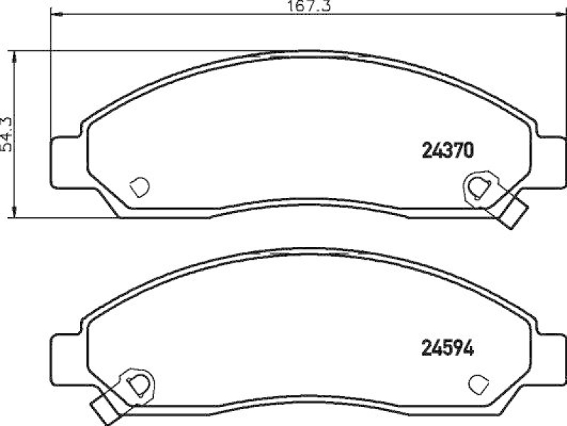 HELLA Bremsbelagsatz, Scheibenbremse 8DB 355 013-291