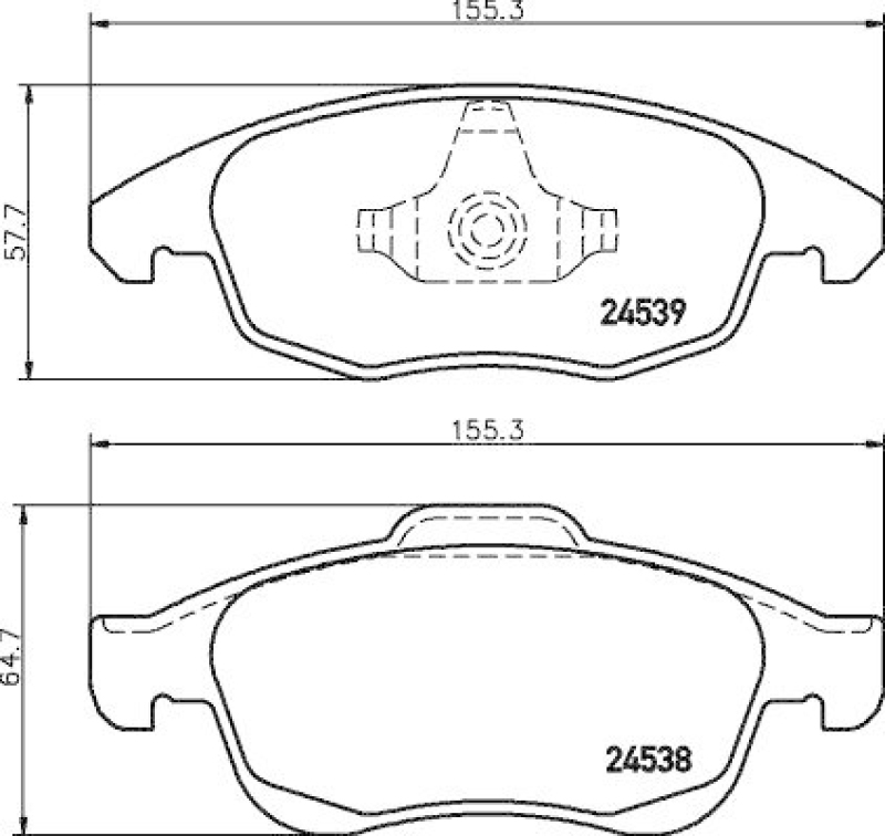 HELLA Bremsbelagsatz, Scheibenbremse 8DB 355 013-341