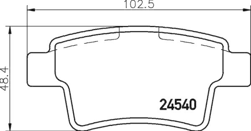 HELLA Bremsbelagsatz, Scheibenbremse 8DB 355 013-361