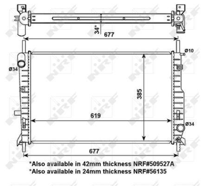 NRF Radiator, engine cooling EASY FIT