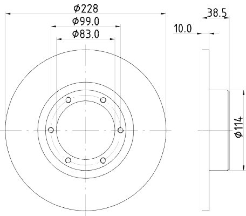 2x HELLA Bremsscheibe 8DD 355 100-031