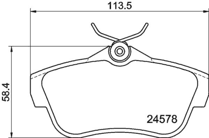 HELLA Bremsbelagsatz, Scheibenbremse 8DB 355 013-421