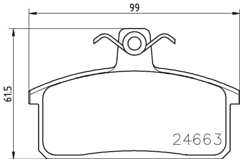 HELLA Bremsbelagsatz, Scheibenbremse 8DB 355 013-451
