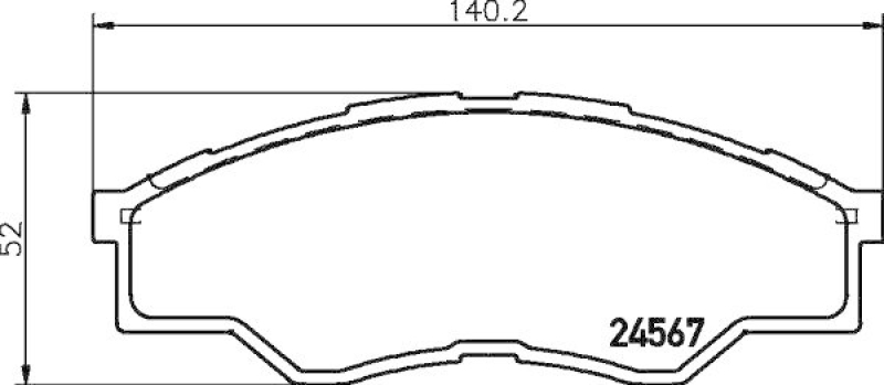 HELLA Bremsbelagsatz, Scheibenbremse 8DB 355 013-471