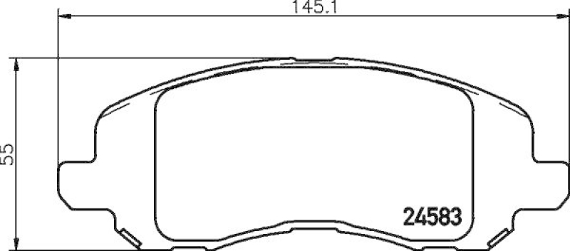 HELLA Bremsbelagsatz, Scheibenbremse 8DB 355 013-491