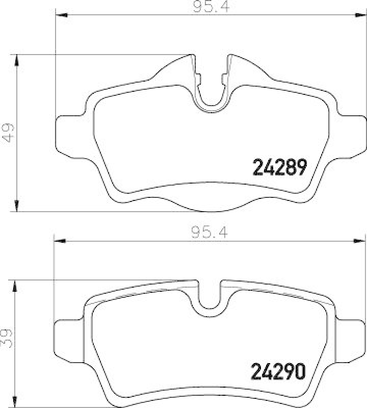HELLA Bremsbelagsatz, Scheibenbremse 8DB 355 013-661
