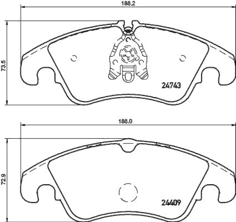 HELLA Bremsbelagsatz, Scheibenbremse 8DB 355 013-751