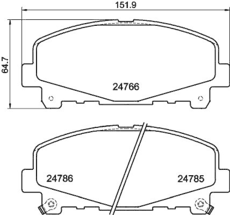 HELLA Bremsbelagsatz, Scheibenbremse 8DB 355 013-881
