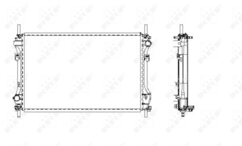 NRF Radiator, engine cooling EASY FIT