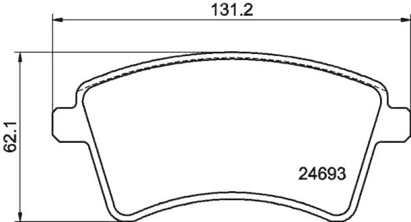 HELLA Bremsbelagsatz, Scheibenbremse 8DB 355 013-961