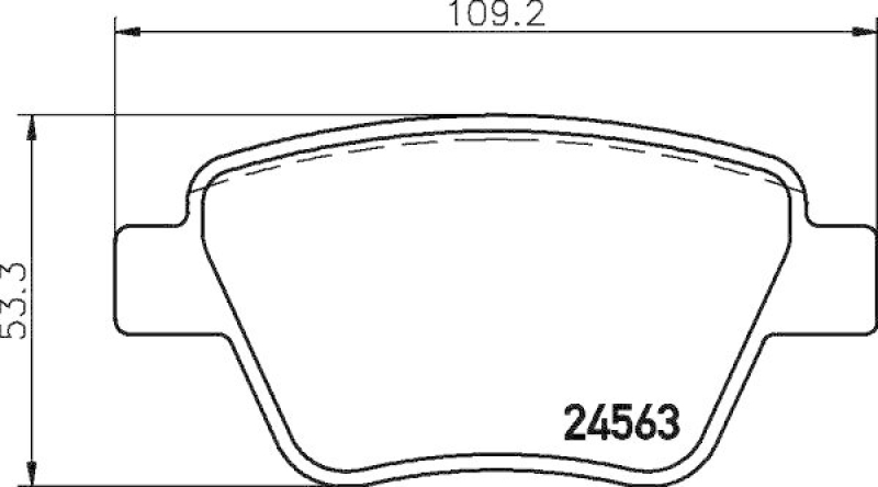 HELLA Bremsbelagsatz, Scheibenbremse 8DB 355 014-021