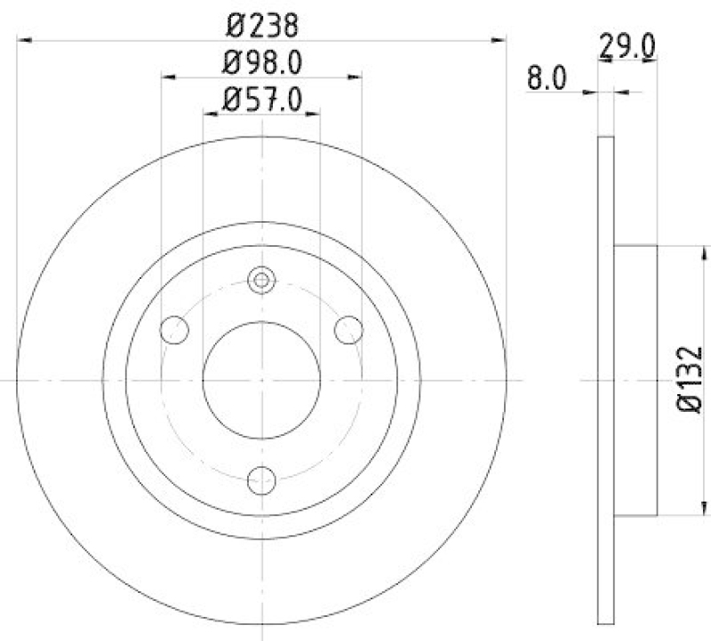 2x HELLA Bremsscheibe 8DD 355 101-451