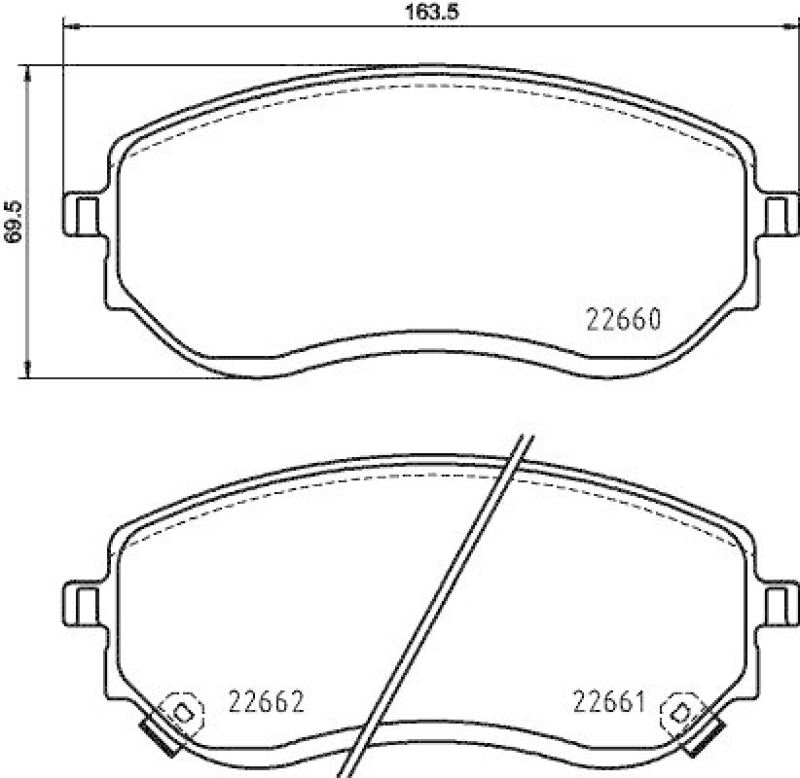 HELLA Bremsbelagsatz, Scheibenbremse 8DB355037-901