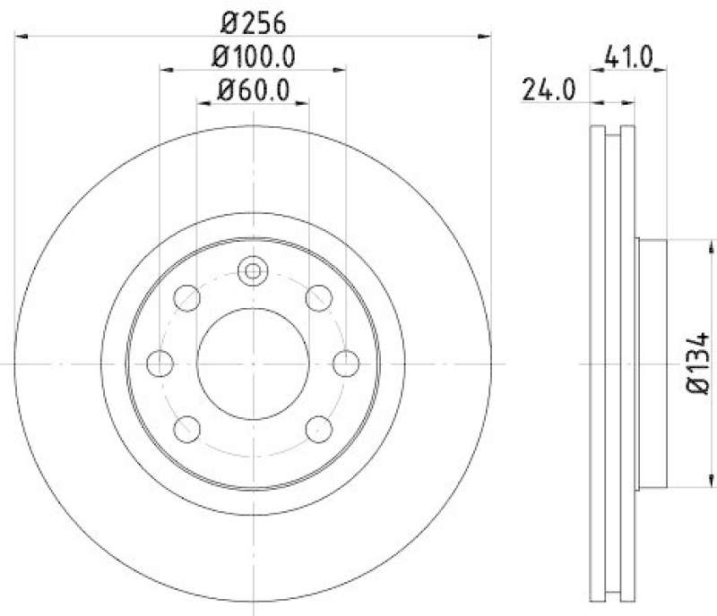 2x HELLA Bremsscheibe PRO 8DD 355 101-501