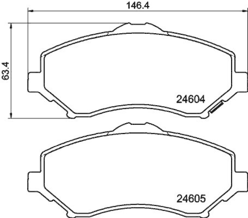 HELLA Bremsbelagsatz, Scheibenbremse 8DB 355 014-231