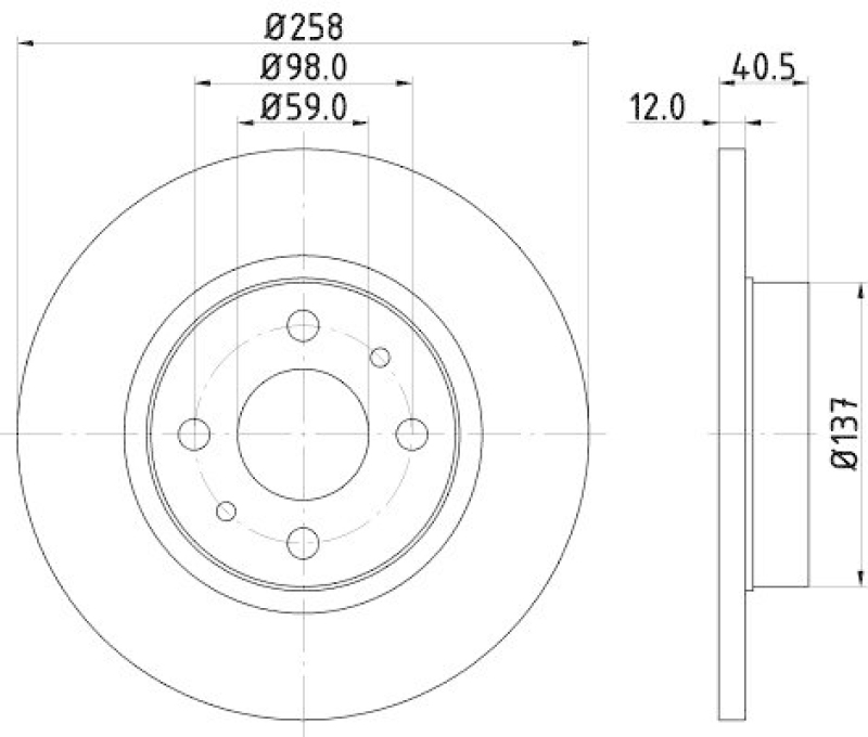 2x HELLA Bremsscheibe PRO 8DD 355 101-621