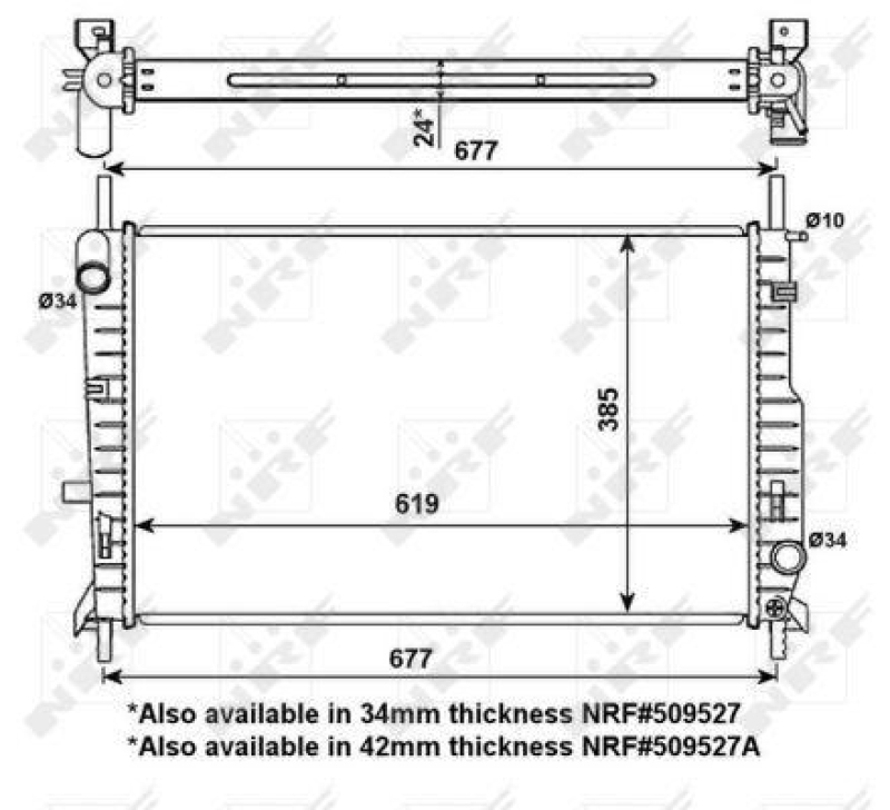 NRF Radiator, engine cooling EASY FIT