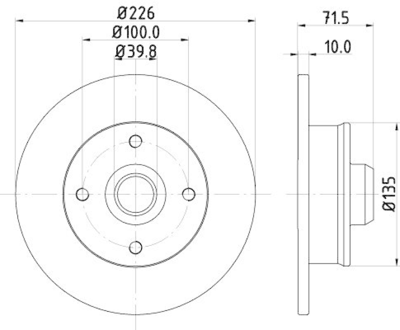 2x HELLA Bremsscheibe PRO 8DD 355 101-661