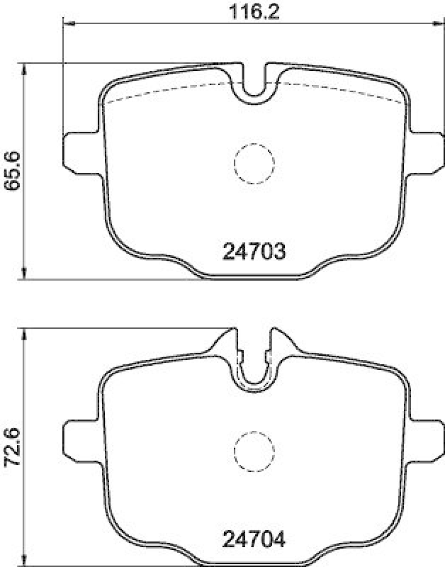 HELLA Bremsbelagsatz, Scheibenbremse 8DB 355 014-361