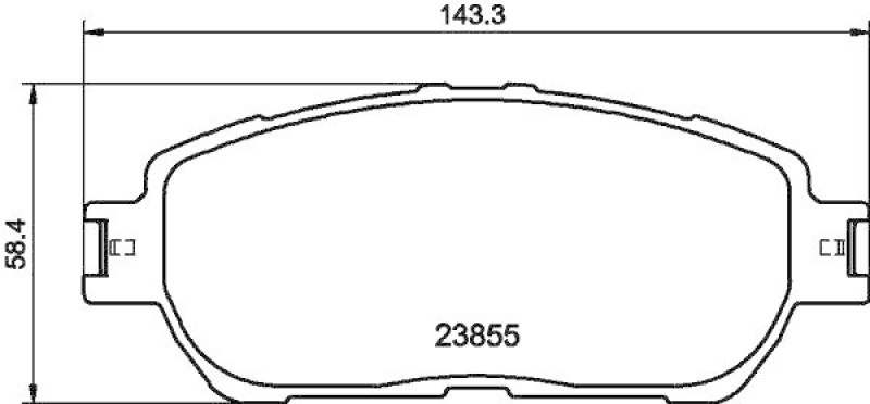 HELLA Bremsbelagsatz, Scheibenbremse 8DB 355 014-441