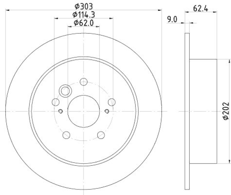 2x HELLA Bremsscheibe PRO 8DD 355 118-721
