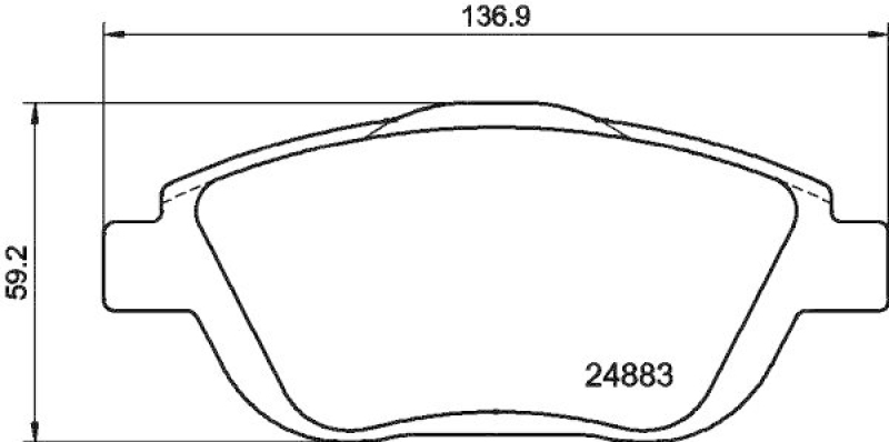 HELLA Bremsbelagsatz, Scheibenbremse 8DB 355 014-551
