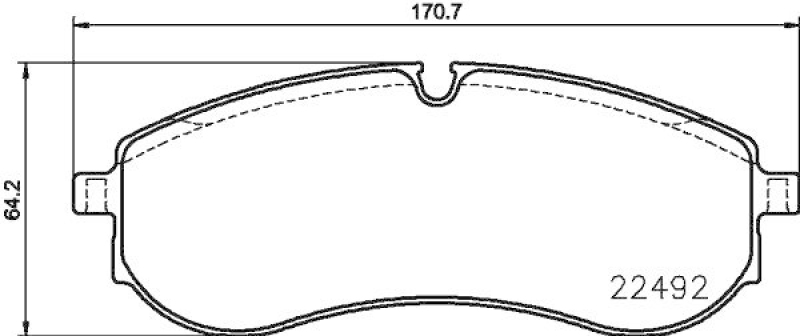HELLA Bremsbelagsatz, Scheibenbremse 8DB355039-531