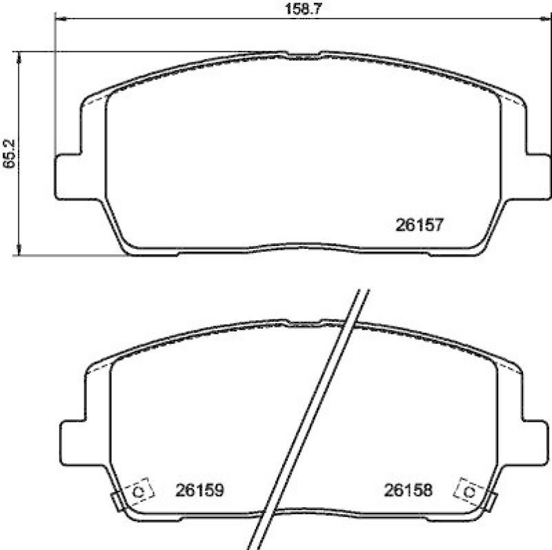 HELLA Bremsbelagsatz, Scheibenbremse 8DB355040-011