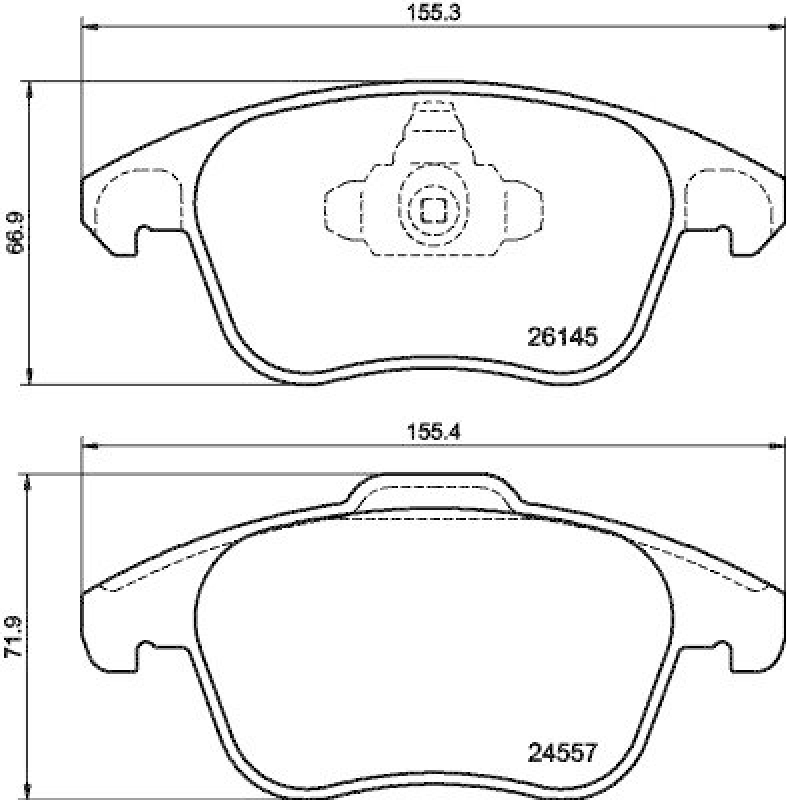 HELLA Bremsbelagsatz, Scheibenbremse 8DB355040-141